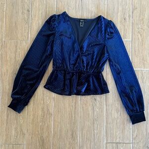 Forever 21 Blue Velvet Women's Top